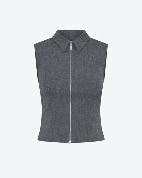 AKARI ZIP UP VEST – Girl Clumsy