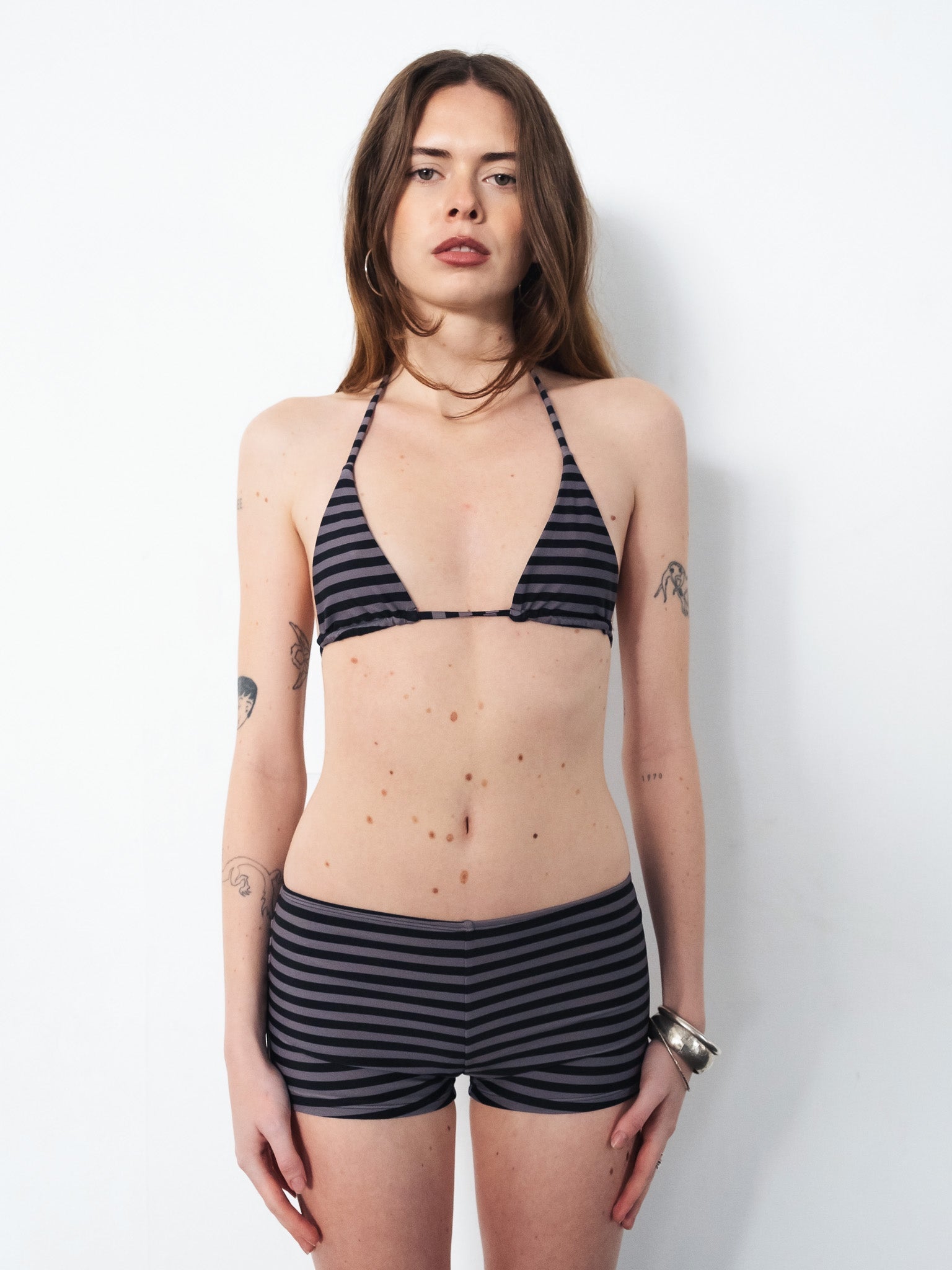 Juno Swim Short | Stripe - Girl Clumsy